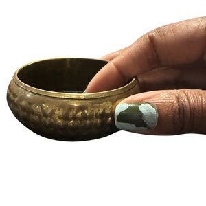 Dented brass bracelet